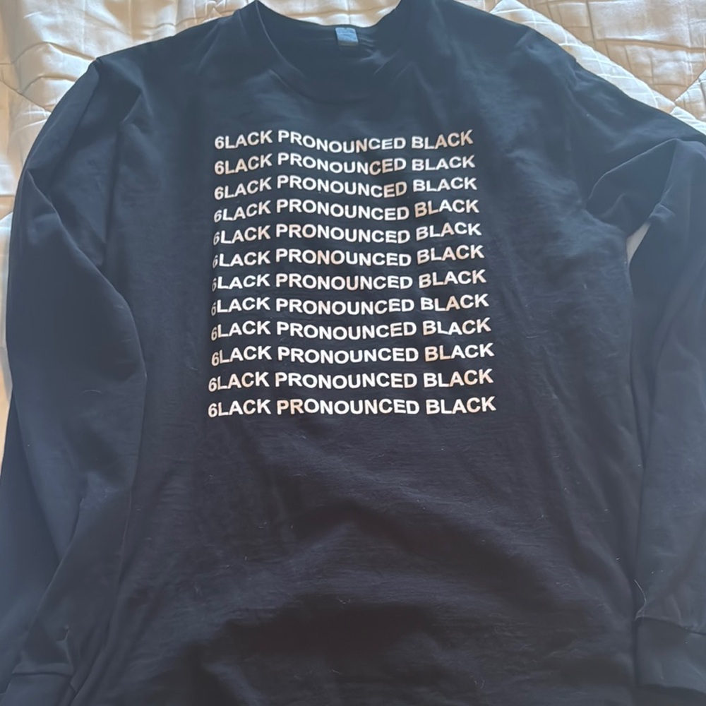 6LACK Pronounced Black Long Sleeve Shirt